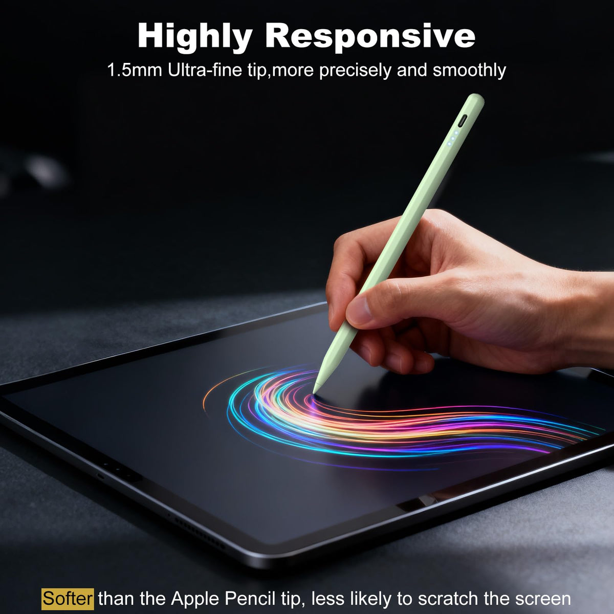 DIGIROOT iPad Pencil for 2018-2026, Plam Rejection Stylus Pen for iPad