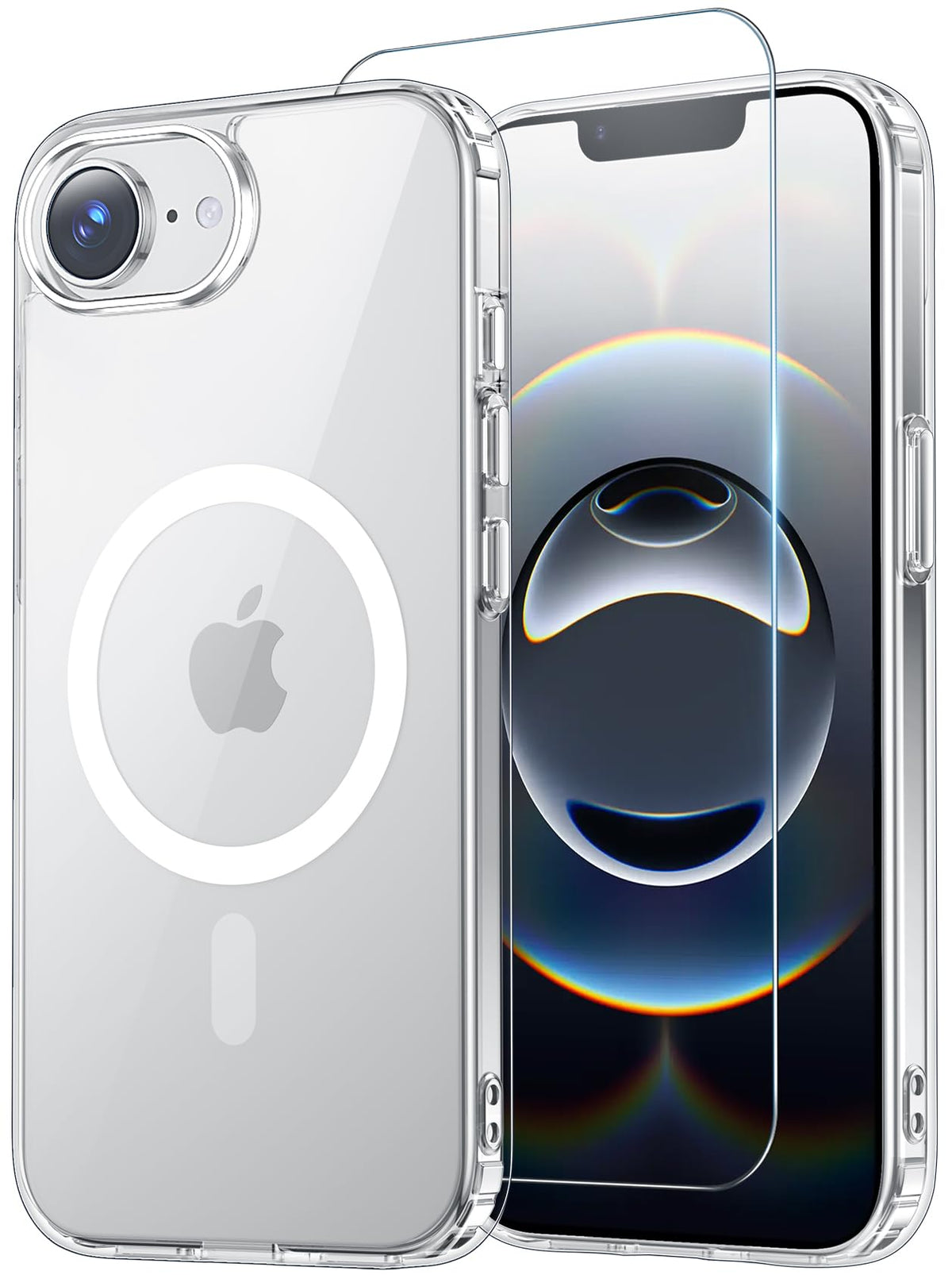 Temdan for iPhone AIR Case with Screen Protector Beige