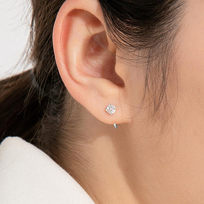 925 Sterling Silver Small Huggie Half Hoop Earrings for Women