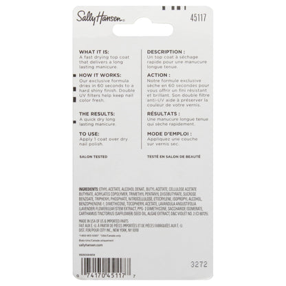 Sally Hansen Advanced Hard as Nails™, Clear Nail Strengthener, Includes Retinol and Nylon, Nourishing