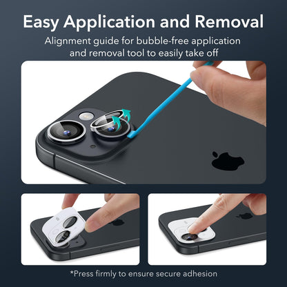 ESR for iPhone 17 Pro Max/17 Pro Camera Lens Protector, 1 Pack, Black