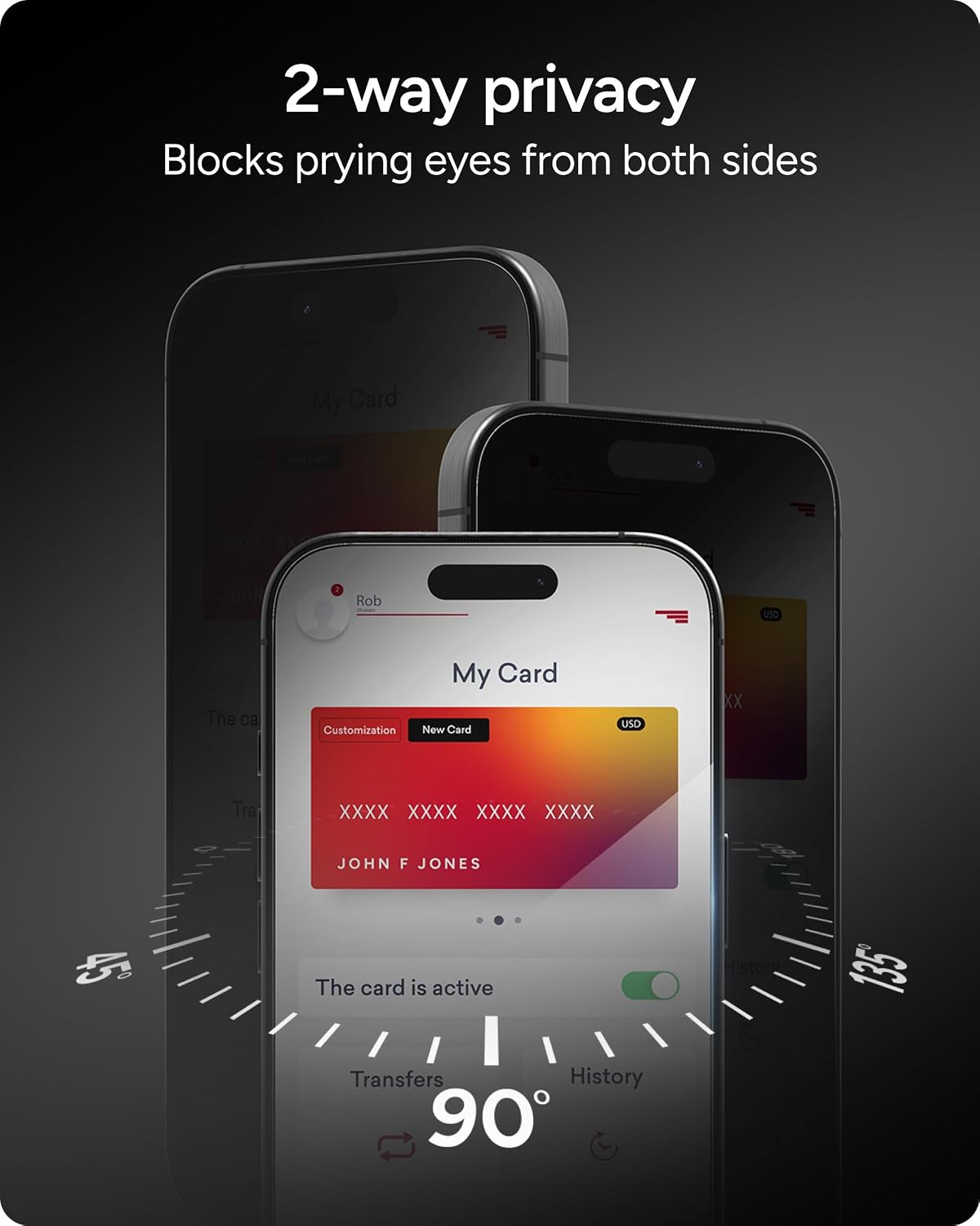 ZAGG Glass Elite Privacy Screen Protector for iPhone 17 Pro Max
