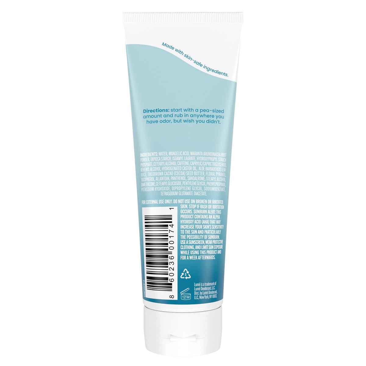 Lume Whole Body Deodorant - Cream Tube - 3 oz, 2 pk (Soft Powder)