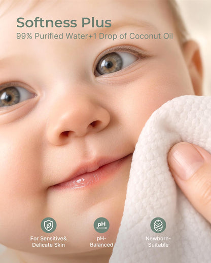 Momcozy Baby Wipes, Unscented & Hypoallergenic, Gentle for Sensitive Skin