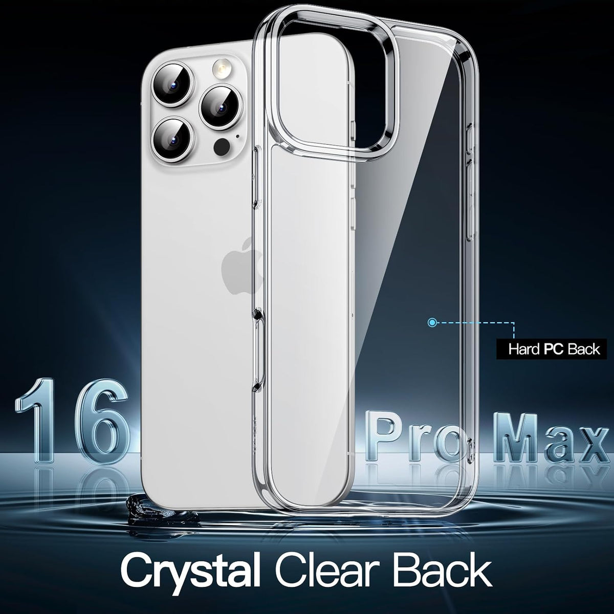 JETech Case for iPhone 16, Anti-Yellowing, Clear