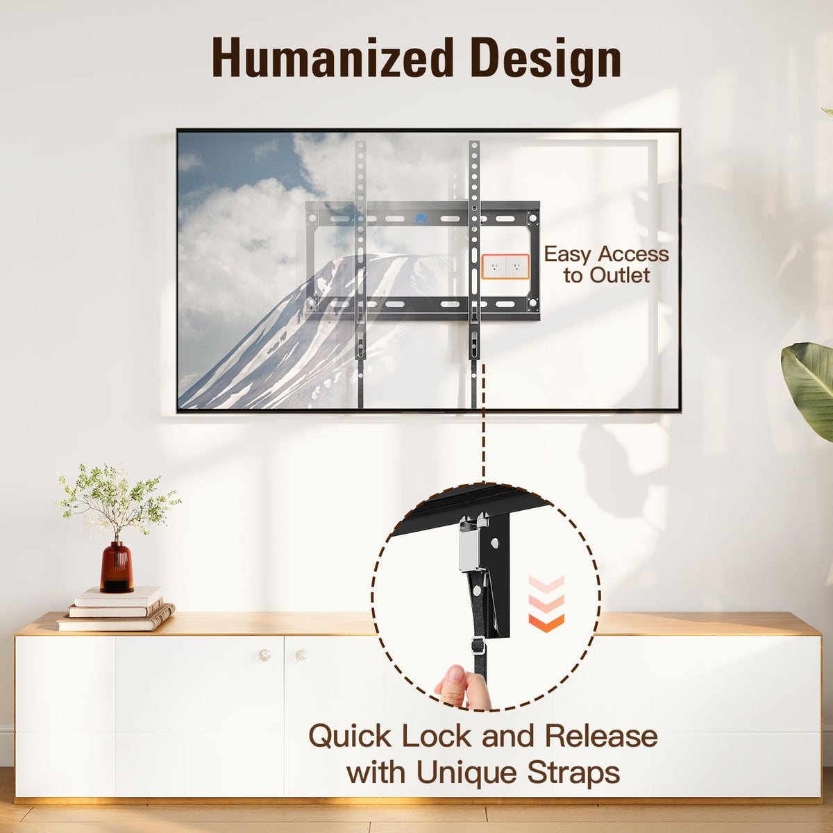Mounting Dream Full Motion TV Wall Mount for Most 42-90 Inch TV Heavy Duty