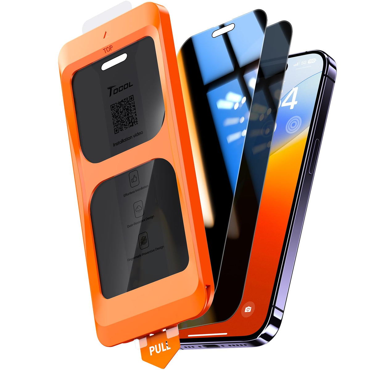 TOCOL for iPhone 17 Screen Protector, Easy Installation