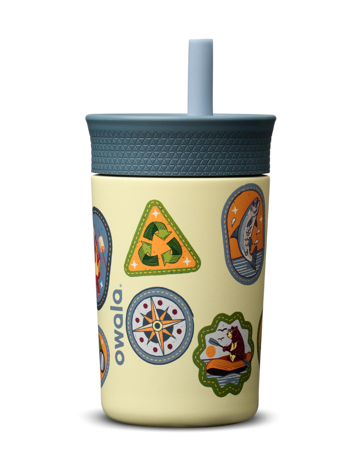 Owala Tumbler Kids Plastic Water Bottle 15 oz Home Base