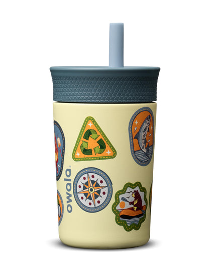 Owala Tumbler Kids Plastic Water Bottle 15 oz Home Base
