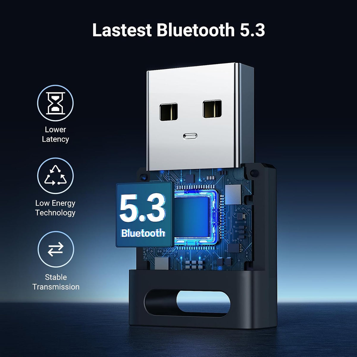 UGREEN USB Bluetooth 5.3 Adapter for PC Bluetooth Dongle Receiver