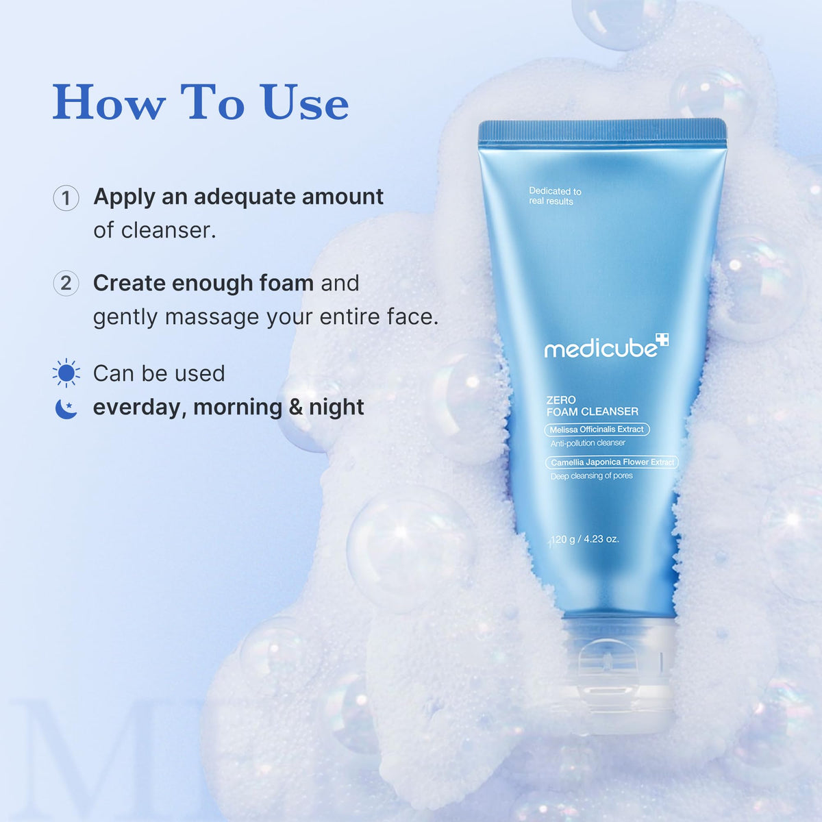 medicube Facial Cleanser PDRN Pink Glutathione Capsule Foam Cleanser