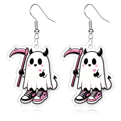 Hocus Pocus Earrings for Women Spooky Witch Halloween Pumpkin Earrings Halloween Accessories Witch Jewelry