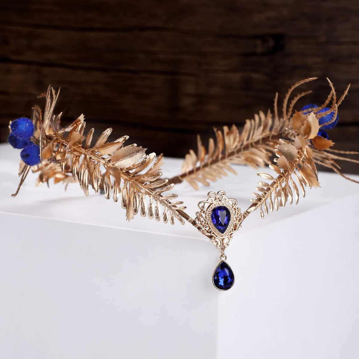 MOSTORY Renaissance Fairy Flower Crown, Woodland Elf Crown Headpiece