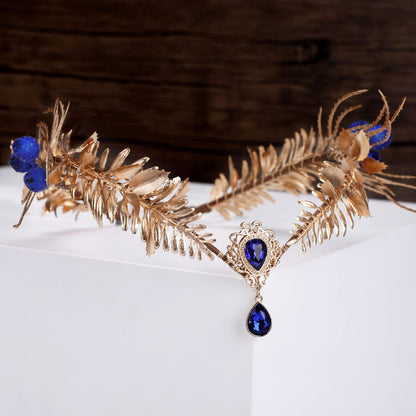 MOSTORY Renaissance Fairy Flower Crown, Woodland Elf Crown Headpiece