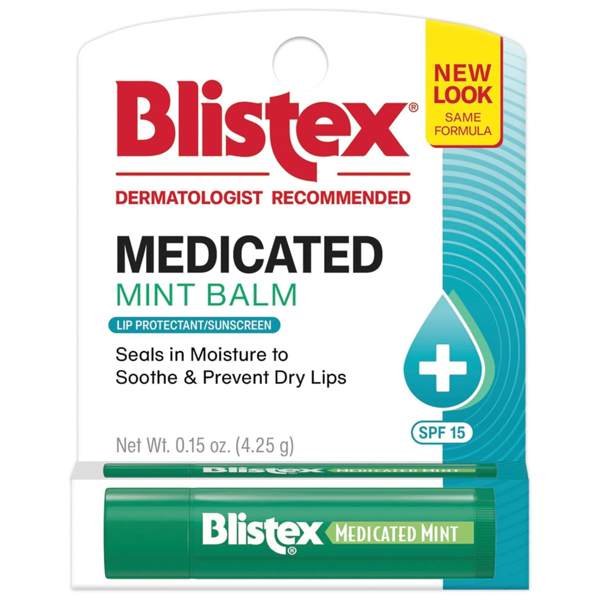 Blistex Medicated Mint Lip Balm, 0.15 Oz