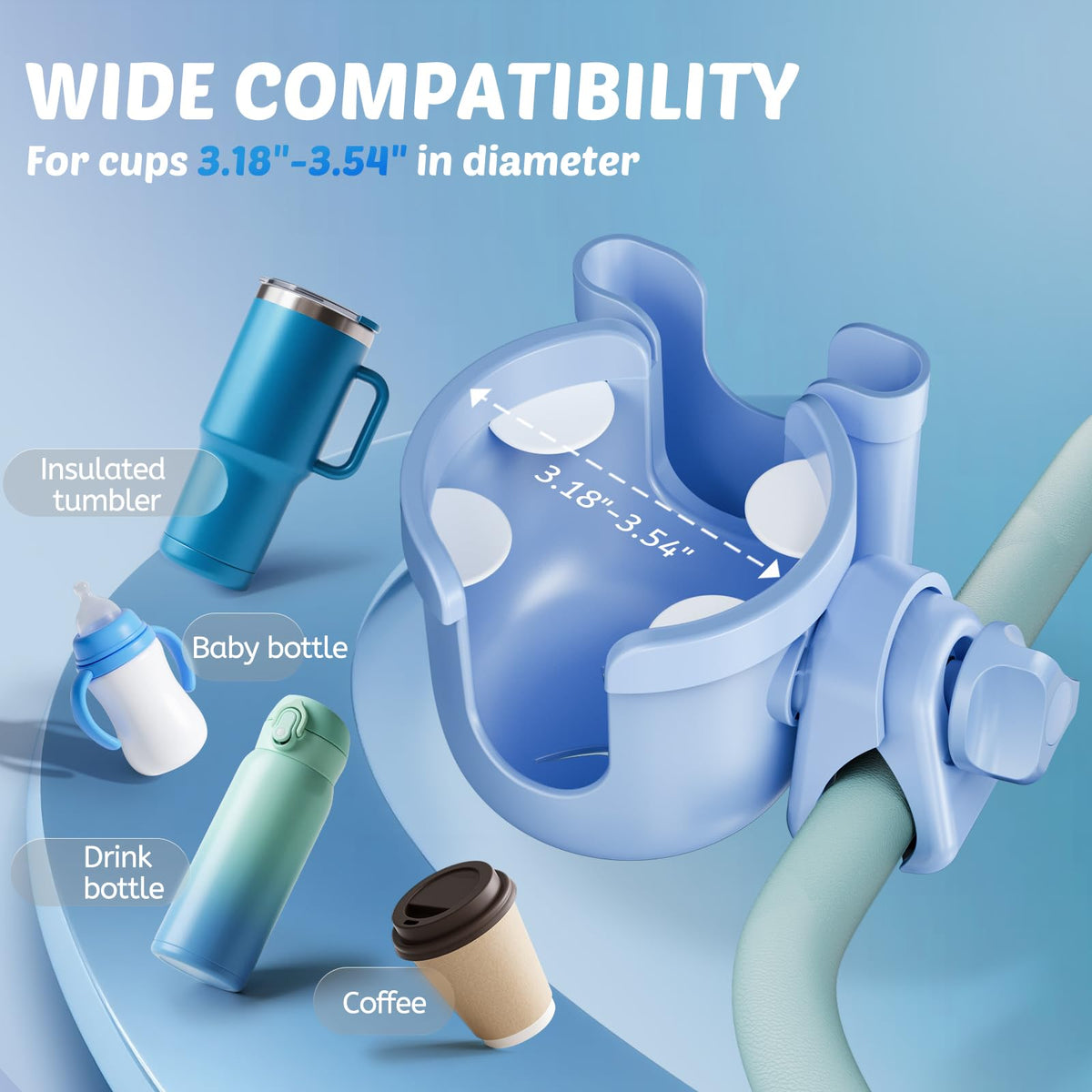 2-Pack Cup Holder for Walker: Wheelchair Cup Holder for Seniors and Adults