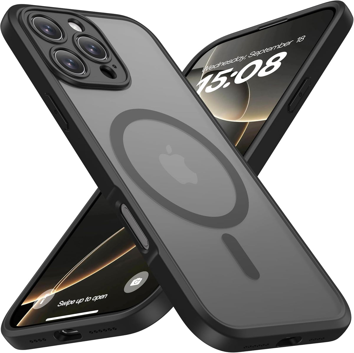 ImpactStrong Magnetic Guard Designed for iPhone 17 Air Case [Camera Protection] [Military Grade Drop Tested] [Compatible with MagSafe] Slim Translucent Matte Phone Case (6.6") - Navy Blue