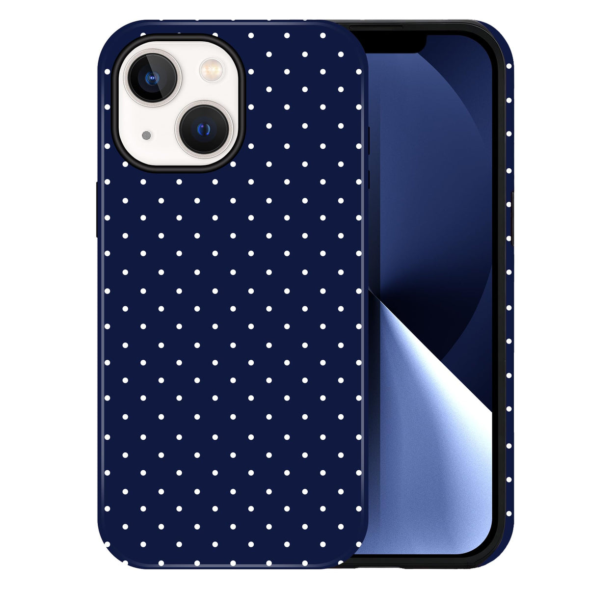 Polka Dot Pattern Phone Case for iPhone 17 6.3", White