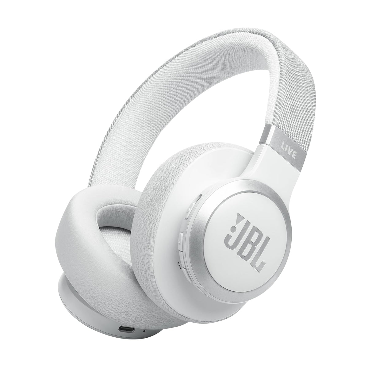 JBL Live 770NC - Wireless Over-Ear Headphones with True Adaptive Noise Cancelling with Smart Ambient, Up to 65 Hours of Battery Life, Comfort-fit Fabric Headband & Carrying Pouch (Black)