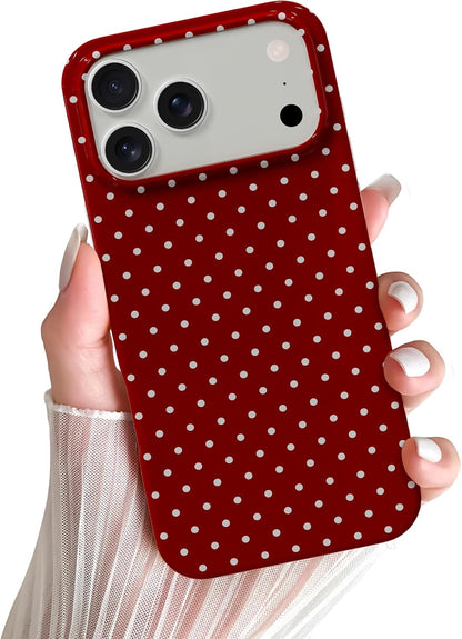 Yeddabox for iPhone 15 Case Cute Polka Dot Phone Case Soft TPU Slim Shockproof Phone Cover for Women Girls, Blue