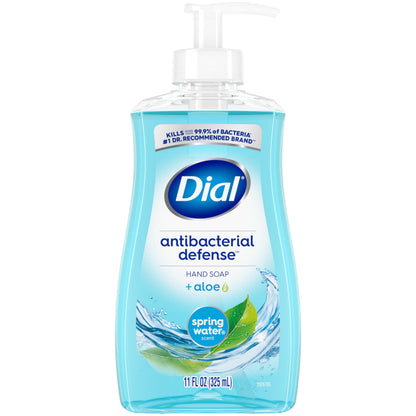 Dial Antibacterial Defense Liquid Hand Soap + Aloe, White Tea Scent, 11 Fl Oz (Pack of 4), Dermatologist-Tested Hand Wash, Gentle Formula