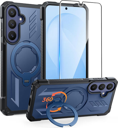 FNTCASE for iPhone 17 Case with 360 Spin Magnetic Stand