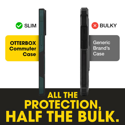 OtterBox iPhone 17e, 16e, 15, 14, & 13 Commuter Series Case - Black, Slim & Tough, Pocket-Friendly, with Port Protection - Thin & Protective iPhone Case, Dual-Layer, Impact Absorbing iPhone Case