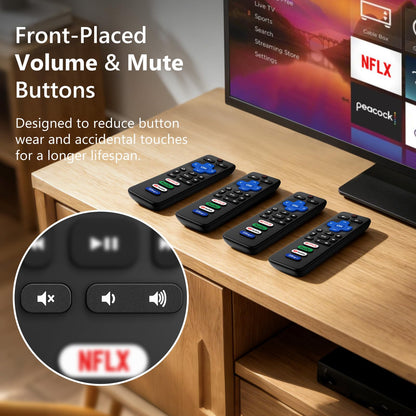 (2 Pack) Replacement Remote Control for Roku TV, for TCL Roku/Onn Roku TVs
