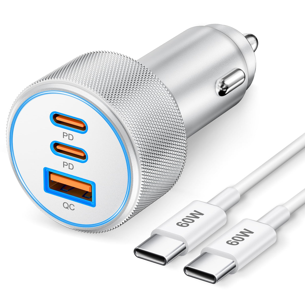 67W 3-Port Super Fast Type C Car Charger USB C for Samsung S26 S25 S24 S23