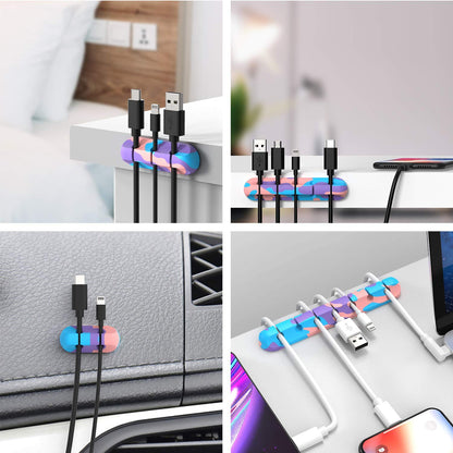 Cord Organizer for Desk, White Cable Organizer Cable Clips 2 Pack