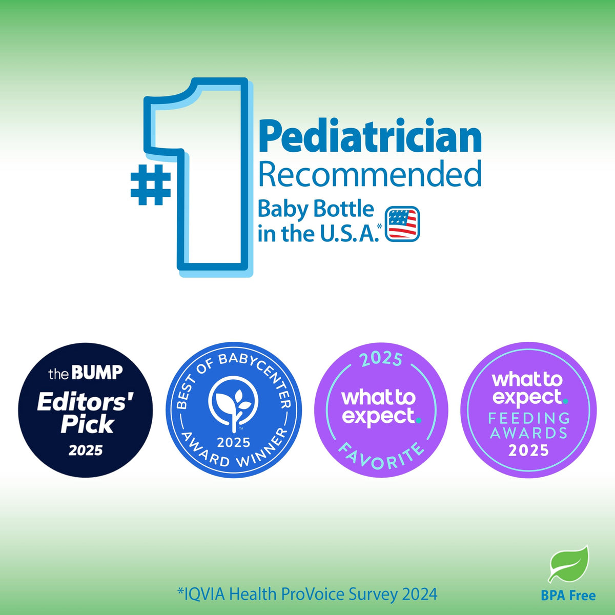 Dr. Brown's Anti-Colic Options+ Wide-Neck Glass Baby Bottle, 5 oz, 1-Pack