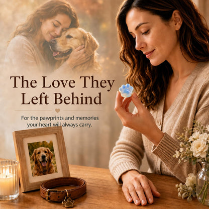 Dog Memorial Gifts for Loss of Dog, Rose Quartz Paw & Memorial Bracelet