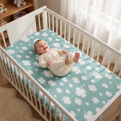 GUNTAIL Baby Crib Sheets for Boys Girls, 2 Pack Fitted Crib Sheet for Standard Crib and Toddler Mattress, Soft Microfiber Baby Sheet 52x28x8in. (Love & Pink)