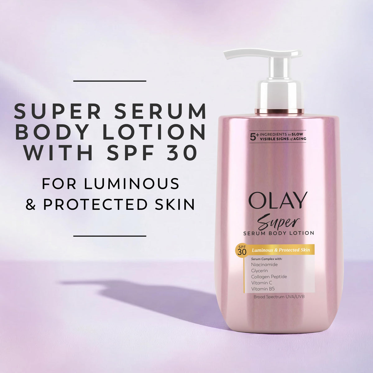Olay Super Serum Hand & Body Lotion, Luminous & Resilient Skin, 17 fl oz