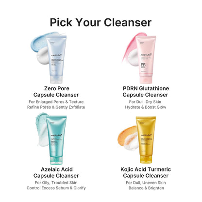 medicube Facial Cleanser PDRN Pink Glutathione Capsule Foam Cleanser