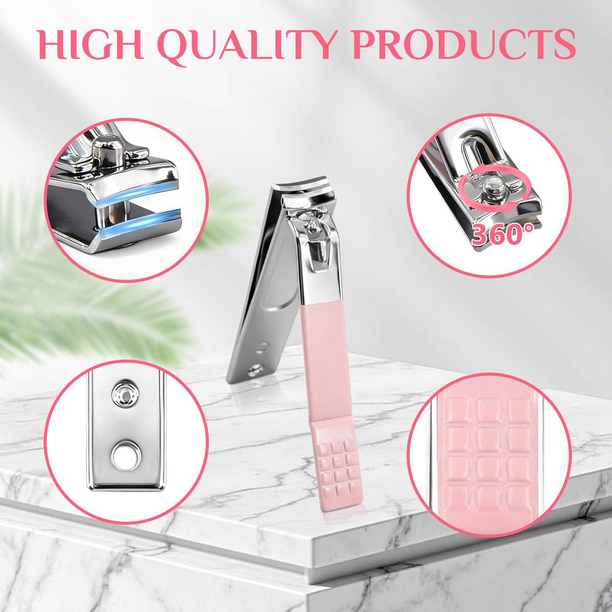 MINKINH Nail Clippers Set Manicure Pedicure Kit, 26-Piece Stainless Steel