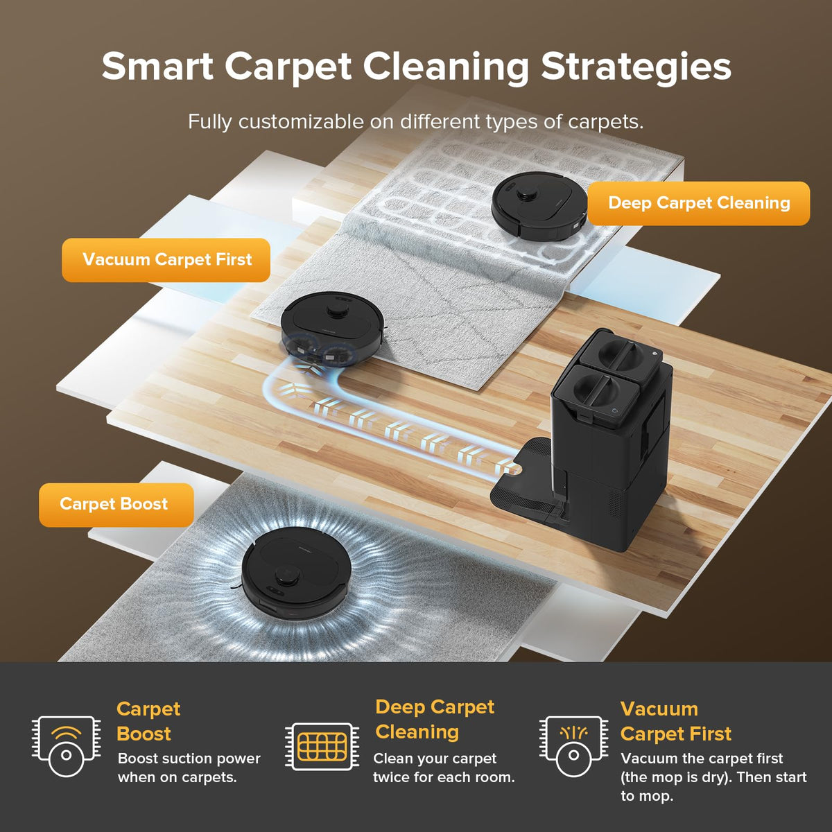 roborock Qrevo CurvX Robot Vacuum and Mop, 22,000Pa Suction