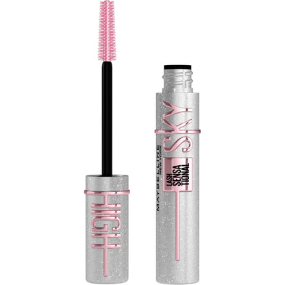 Maybelline Lash Sensational Sky High Washable Mascara Makeup, Volumizing, Lengthening, Defining, Curling, Multiplying, Buildable Formula, Blackest Black, 1 Count