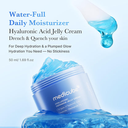 medicube Collagen Jelly Cream, Moisturizing Cream for Plump Skin, 1.69fl.oz