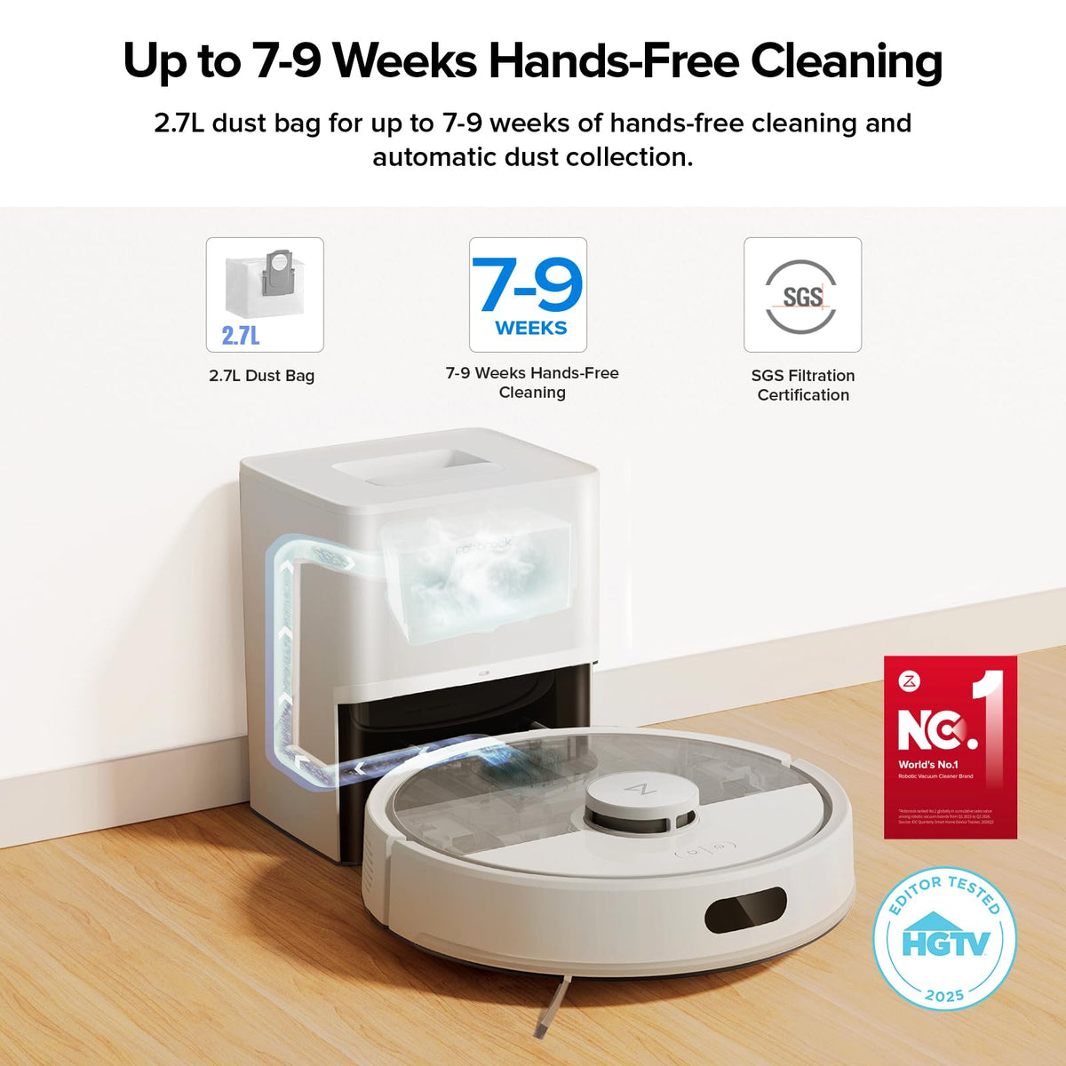 roborock Q7 L5 Robot Vacuum and Mop Combo, 8,000Pa Suction