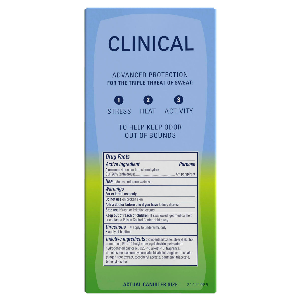 Secret Clinical Antiperspirant Deodorant for Women, Completely Clean 2.6 oz