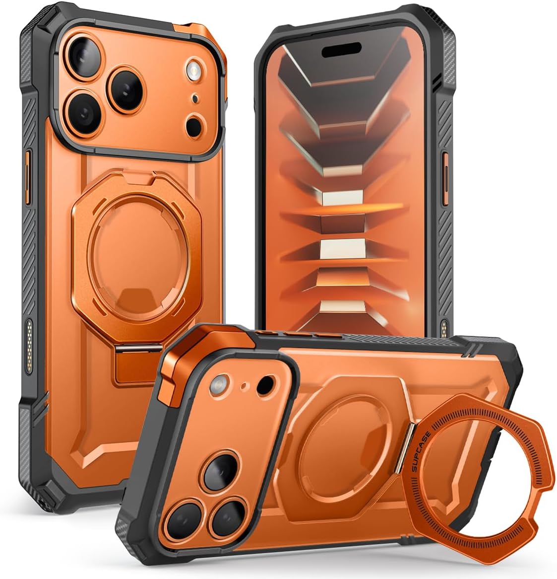 SUPCASE for iPhone 17 Case with Stand & Camera Control Button, Black