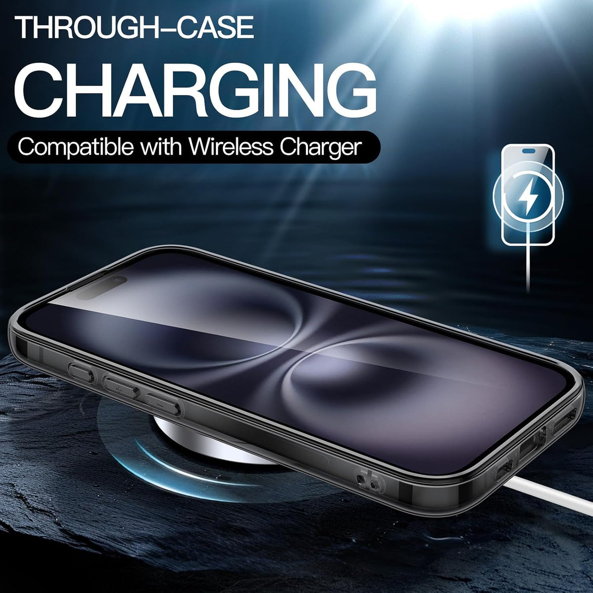 JETech Case for iPhone 16, Anti-Yellowing, Clear