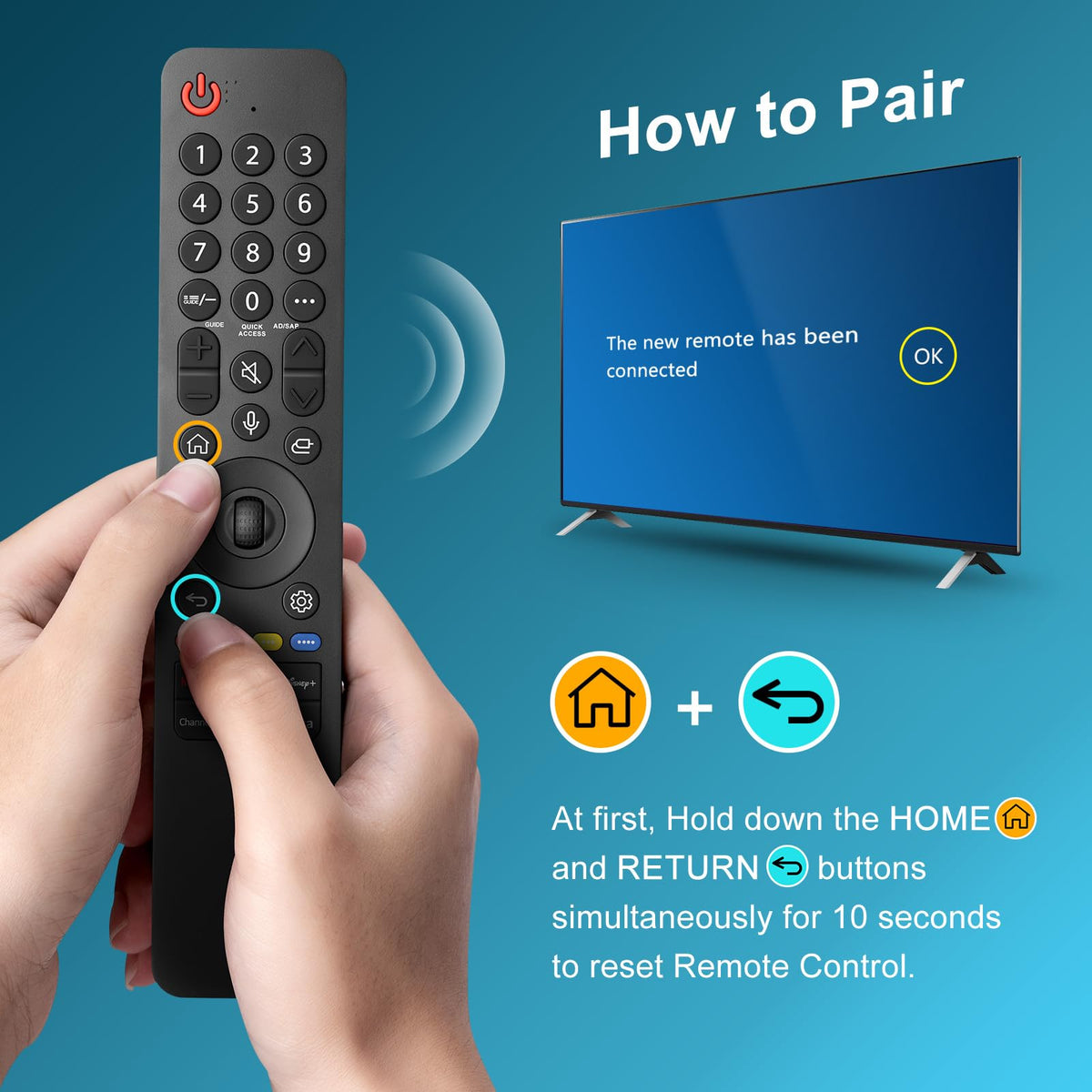 Replacement Remote Control for Hisense Smart Google TV，for Hisense UHD 4K ULED Google TVs