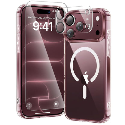toushion 3 in 1 for iPhone 15 Plus Case Transparent