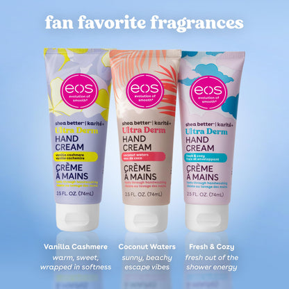 eos Shea Better Hand Cream - Vanilla Cashmere, Instant Hydration, 2.5 oz
