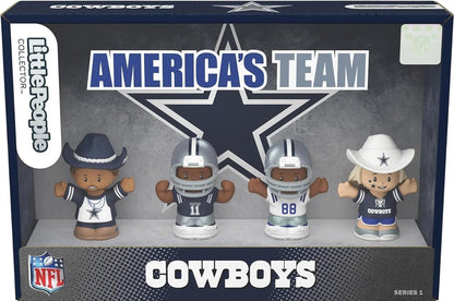 Cowboys Little People Collector 4 Pack Figure Set Featuring CeeDee Lamb and Super Fans
