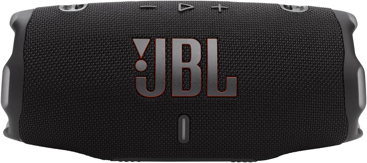 JBL Charge 6 Portable Waterproof Speaker with Powerbank and Strap - Black (Renewed)