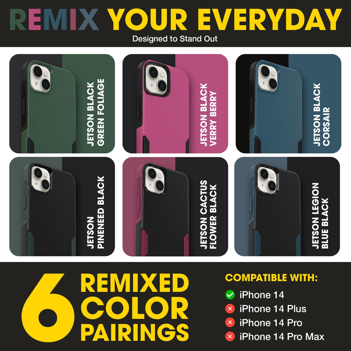 OtterBox iPhone 17e, 16e, 15, 14, & 13 Commuter Series Case - Black, Slim & Tough, Pocket-Friendly, with Port Protection - Thin & Protective iPhone Case, Dual-Layer, Impact Absorbing iPhone Case