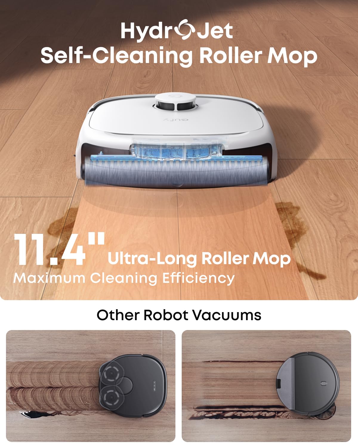 eufy E25 Robot Vacuum and Mop for Pet Hair, 20,000 Pa, HydroJet Roller Mop